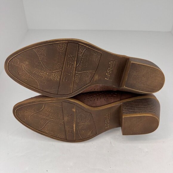 LifeStride Womens Payton Brown Perforated Faux Leather Slip On Size 11 M Bootie - Picture 8 of 10